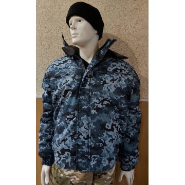 Куртка ОХОРОНА камуфляж синій піксель