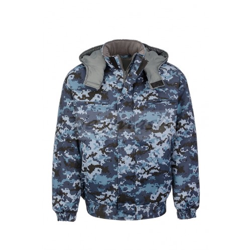Куртка ОХОРОНА камуфляж синій піксель