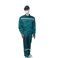 Костюм робочий з напівкомбінезоном модель Л-63 Зелений