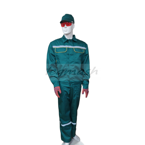 Костюм робочий з напівкомбінезоном модель Л-63 Зелений