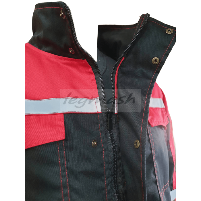 Костюм робочий Віват з брюками преміум саржа (чорно червоний) Костюм робочий Віват з брюками преміум саржа (чорно червоний)